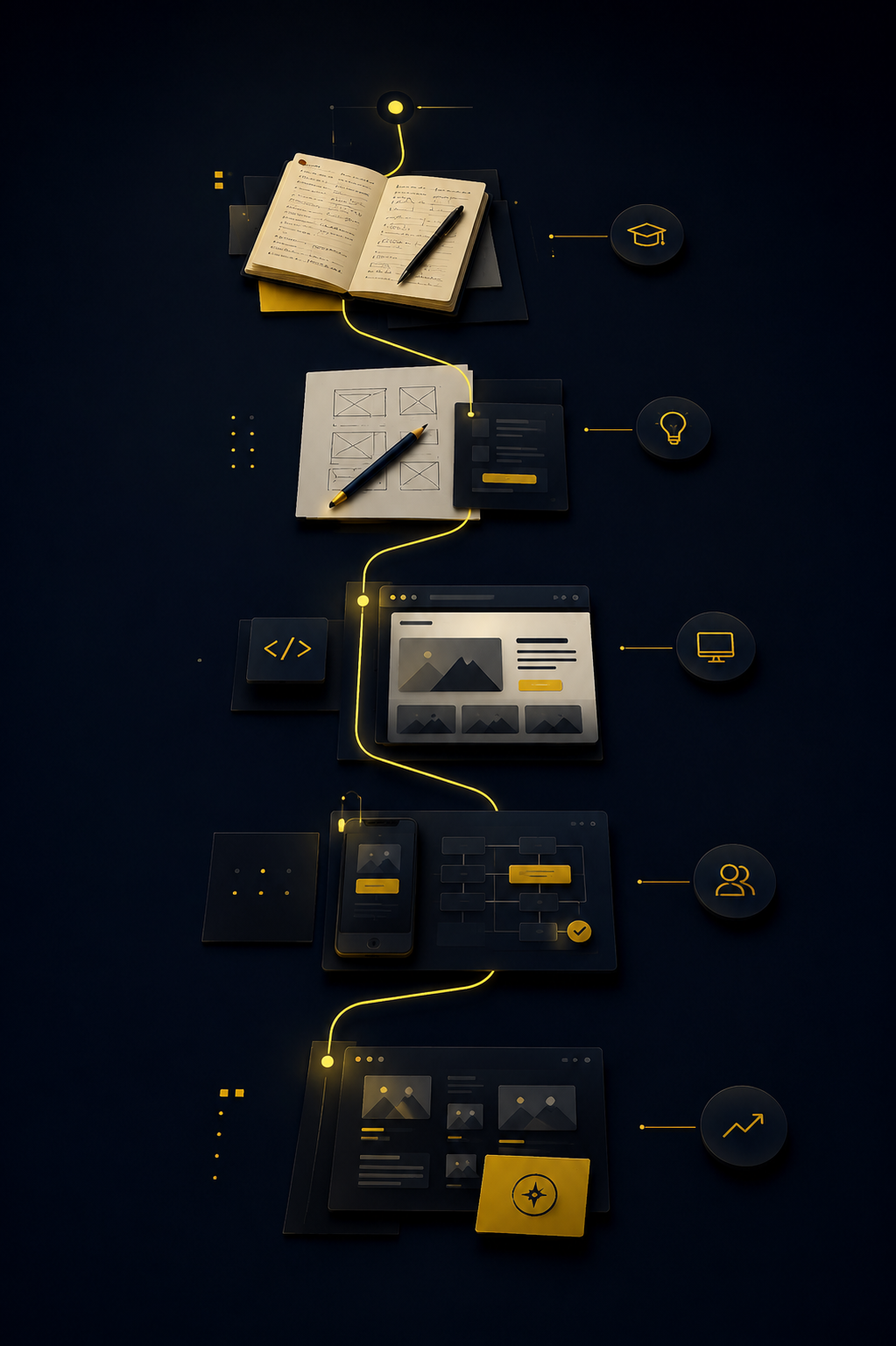 Illustrazione del percorso creativo e del processo progettuale